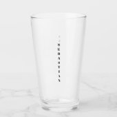 Minimale zwarte aangepaste verticale serif-naamtek glas (Voorkant)