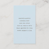 Minimale zwarte achtergrond van Monogram bruin Visitekaartje (Achterkant)