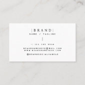 Minimale zwarte add-merknaam contactkaartje (Achterkant)