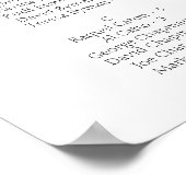 Minimale zwarte alfabetische bruiloft poster (Hoek)