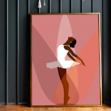 Minimale zwarte Ballerina Afrikaanse Amerikaanse d