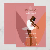 Minimale zwarte ballerina-illustratiedans overwegi kaart (Voorkant / Achterkant)