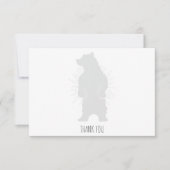 Minimale zwarte Beer op zaterdag Bedankkaart (Voorkant)