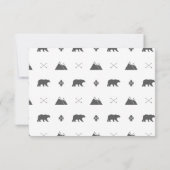 Minimale zwarte Beer op zaterdag Bedankkaart (Achterkant)