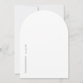 Minimale Zwarte Boog Formele Bruiloft Kaart (Achterkant)