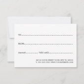 Minimale zwarte bruine bruine bruine bruidkorrel (Achterkant)