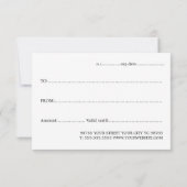 Minimale zwarte bruine elegante schoonheid (Achterkant)