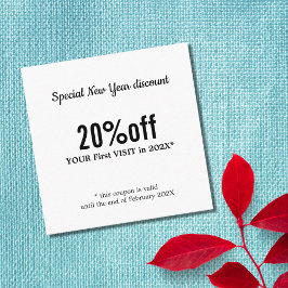 Minimale zwarte bruine elegante schoonheid kortingskaartje