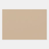 Minimale zwarte bruine Kraft witte vaste kleur Inpakpapier Vel (Voorkant)