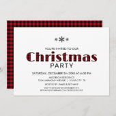 Minimale zwarte Buffalo met kerstfeest Kaart (Voorkant / Achterkant)