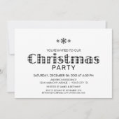 Minimale zwarte Buffalo met zwarte kerstinv Kaart (Voorkant)