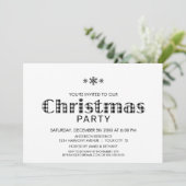 Minimale zwarte Buffalo met zwarte kerstinv Kaart (Staand voorkant)