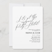 Minimale zwarte Calligrafiënnatie Kaart (Voorkant)