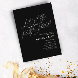 Minimale zwarte Calligrafiënnatie Kaart