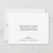 Minimale zwarte coördinaat bedankkaart (Achterkant)