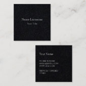Minimale zwarte Core Dual Side Vierkante Visitekaartje (Voorkant / Achterkant)
