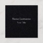 Minimale zwarte Core Dual Side Vierkante Visitekaartje (Voorkant)