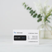 Minimale zwarte doos visitekaartje (Staand voorkant)