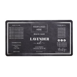 Minimale zwarte Dropper Fles Etiket Logo