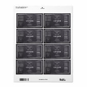 Minimale zwarte Dropper Fles Etiket Logo (Full Sheet)