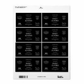 Minimale zwarte druppellabels voor druppelflesjes etiket (Full Sheet)