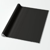 Minimale zwarte E-legante Solid Metal Plain Cadeaupapier (Uitgerold)