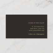 Minimale zwarte Elegant faux Gold Hair Stylist Visitekaartje (Achterkant)