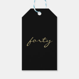 Minimale 'zwarte' en 'goudleeftijd'-avontuurtag cadeaulabel