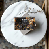 Minimale zwarte en goudmarmer visitekaartje