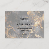 Minimale zwarte en goudmarmer visitekaartje (Achterkant)
