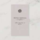 Minimale zwarte en roze ventilatorVisitekaartje Visitekaartje (Achterkant)