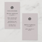 Minimale zwarte en roze ventilatorVisitekaartje Visitekaartje (Voorkant / Achterkant)