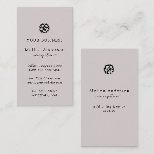 Minimale zwarte en roze ventilatorVisitekaartje Visitekaartje (Voorkant / Achterkant)