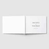 Minimale zwarte en witte aangepaste trouw gastenboek (Volledig)