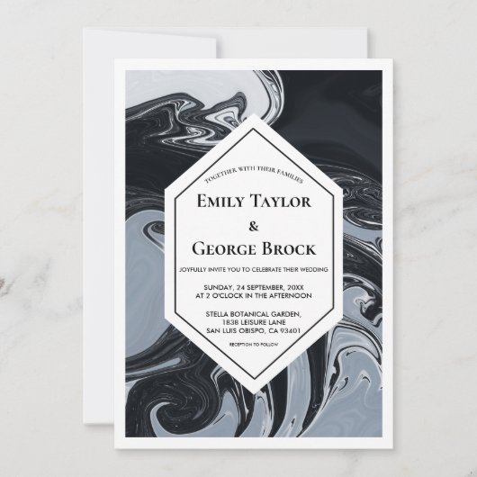 Minimale zwarte en witte Abstracte geometrische br Kaart (Voorkant)