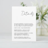 Minimale zwarte en witte behuizing informatiekaartje (Staand voorkant)