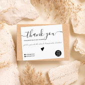 Minimale zwarte en witte bestelling bedankt uw bud