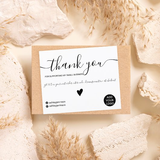 Minimale zwarte en witte bestelling bedankt uw bud