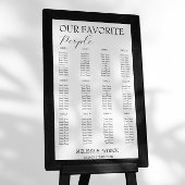 Minimale zwarte en witte bruiloft acryl bord