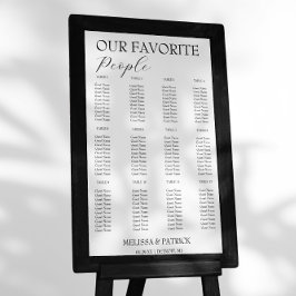 Minimale zwarte en witte bruiloft acryl bord