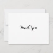 Minimale zwarte en witte bruiloft - Hartelijk dank Bedankkaart (Voorkant)