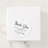 Minimale zwarte en witte dank voor uw weddenschap bedankjes labels (In situ)