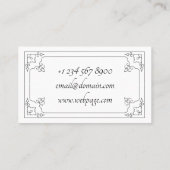 Minimale zwarte en witte eenvoudige haarkleur visitekaartje (Achterkant)