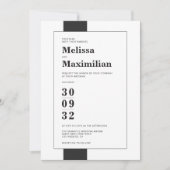 Minimale zwarte en witte, eenvoudige, moderne gedu kaart (Voorkant)