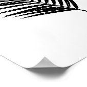 Minimale zwarte en witte flensentekening poster (Hoek)