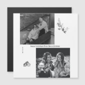 Minimale zwarte en witte foto met kerstmis (Voorkant / Achterkant)