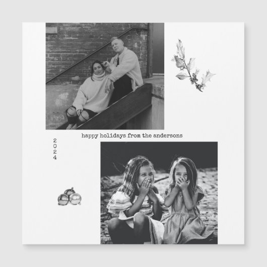 Minimale zwarte en witte foto met kerstmis (Voorkant)