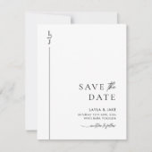 Minimale zwarte en witte foto sparen de Datum Save The Date (Voorkant)