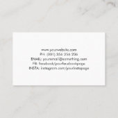 Minimale zwarte en witte fotograaf visitekaartje (Achterkant)