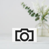 Minimale zwarte en witte fotografie visitekaartje (Staand voorkant)